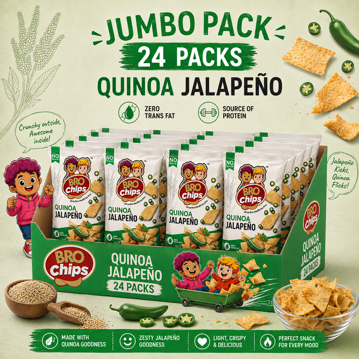 Brochips Healthy Quinoa Jalapeño