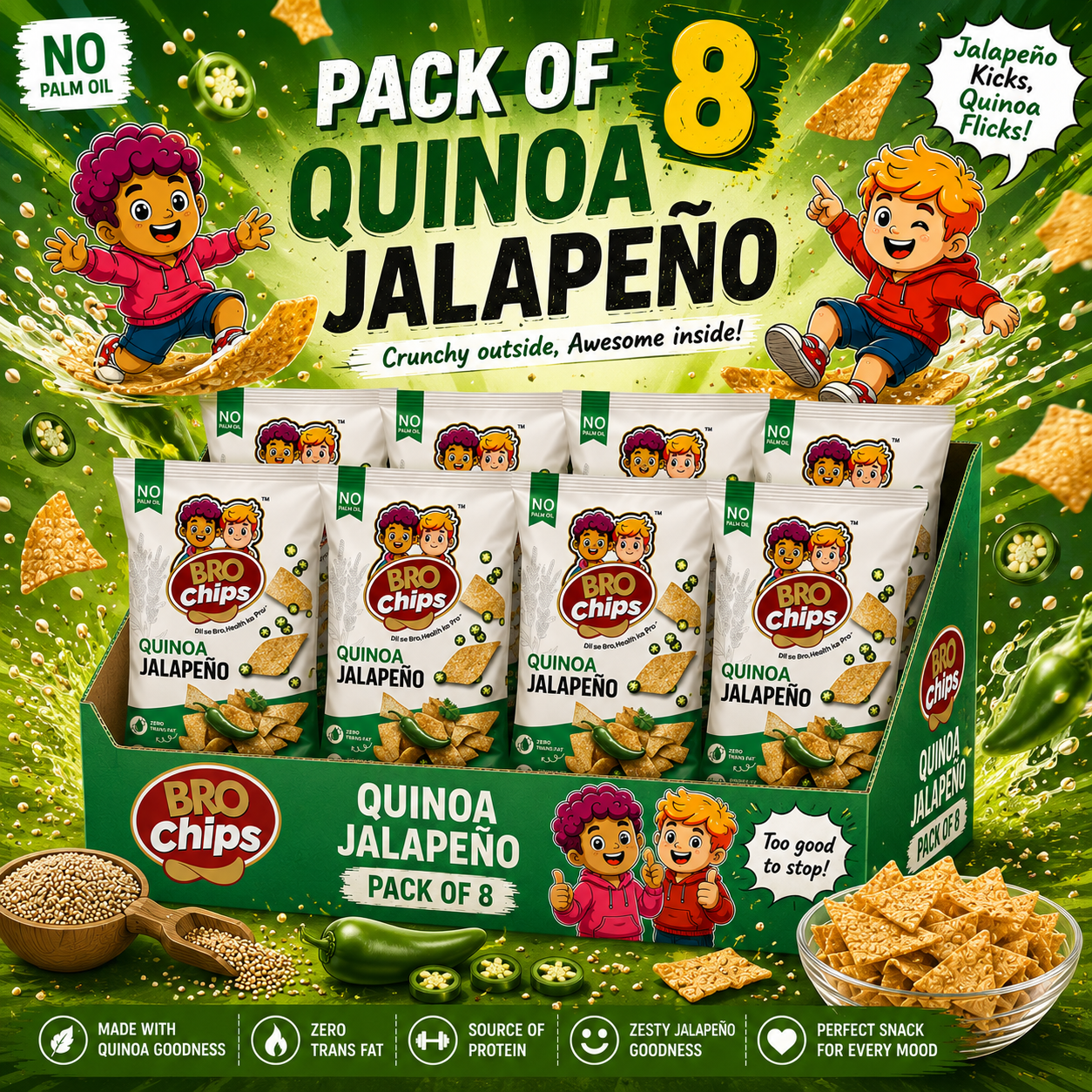 Brochips Healthy Quinoa Jalapeño