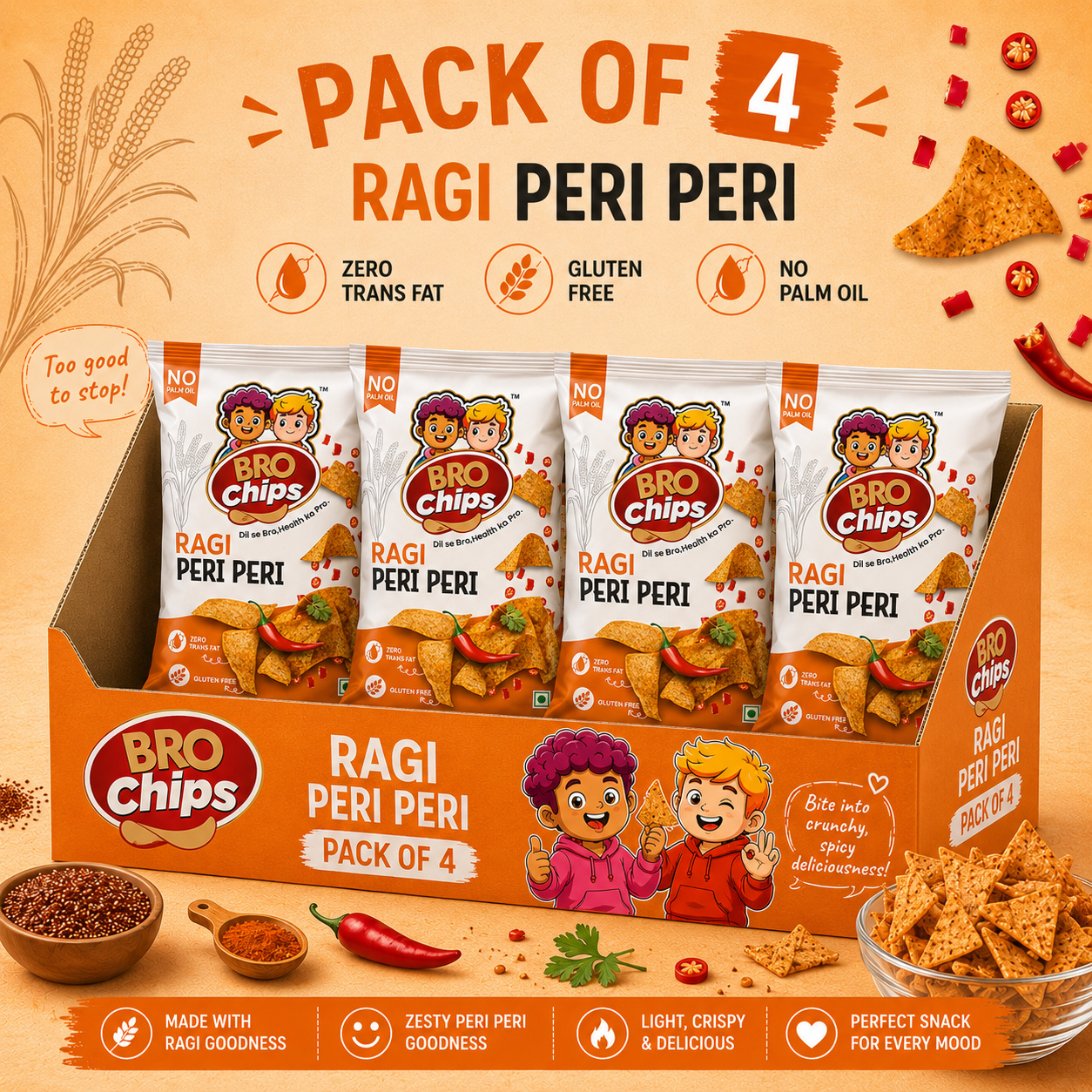 Brochips Healthy Ragi Peri Peri